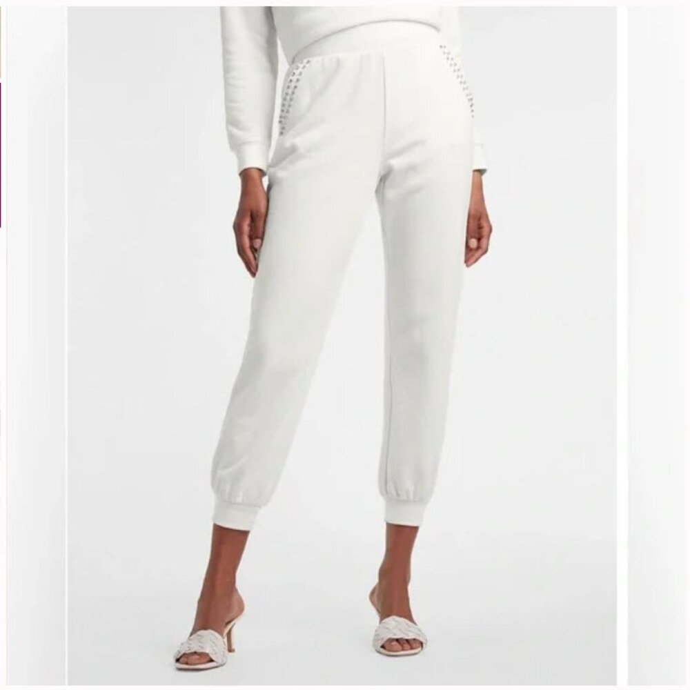 Express Rhinestone Embellished Pocket Joggers Sweatpants High Waist Size S